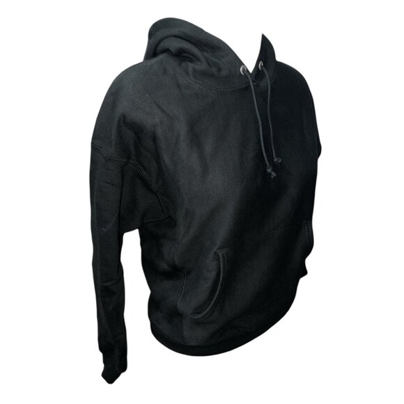 Champion Power Blend Long Sleeve Warm Hoodie Sweatshirt Sz Medium Black Kangaroo - Picture 11 of 11